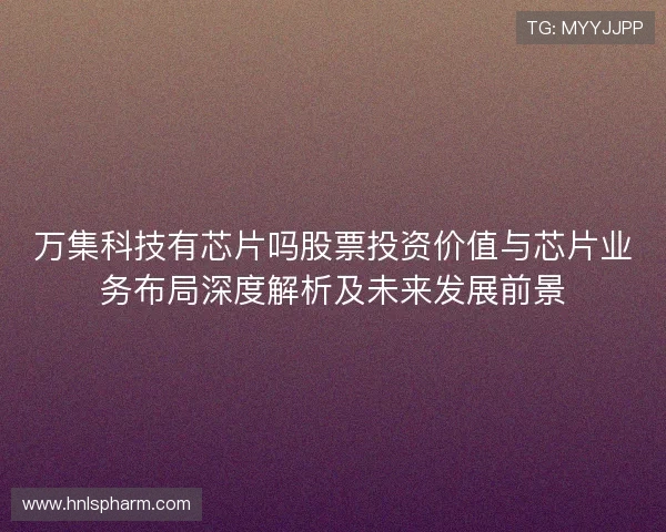 万集科技有芯片吗股票投资价值与芯片业务布局深度解析及未来发展前景